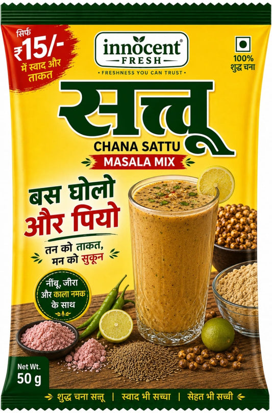 Innocent Fresh Chana Sattu Masala Mix (50g x 12 Sachets)