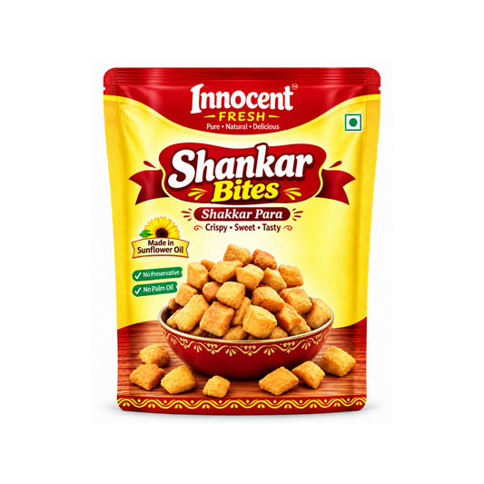 Shankar Bites (Shakkar Para) | Sweet & Crunchy Indian Snack 400 g ( 200 g x Pack of 2)